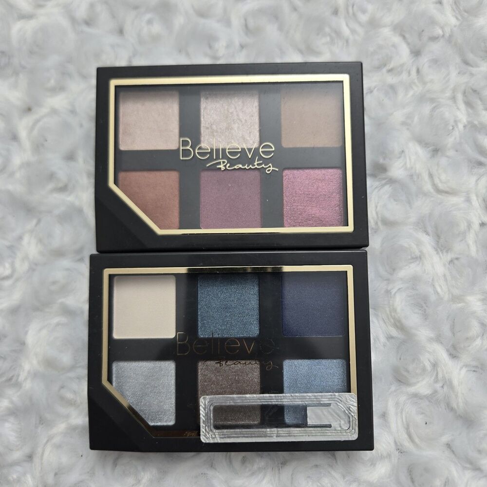2x Believe Beauty Eyeshadow Palette (Sultry Sunset/In The Blue | 12 Shades)
